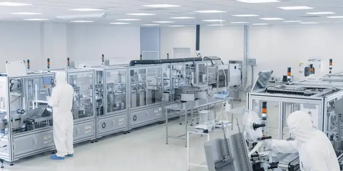 Air Shower Cleanroom in a Manufacturing Facility